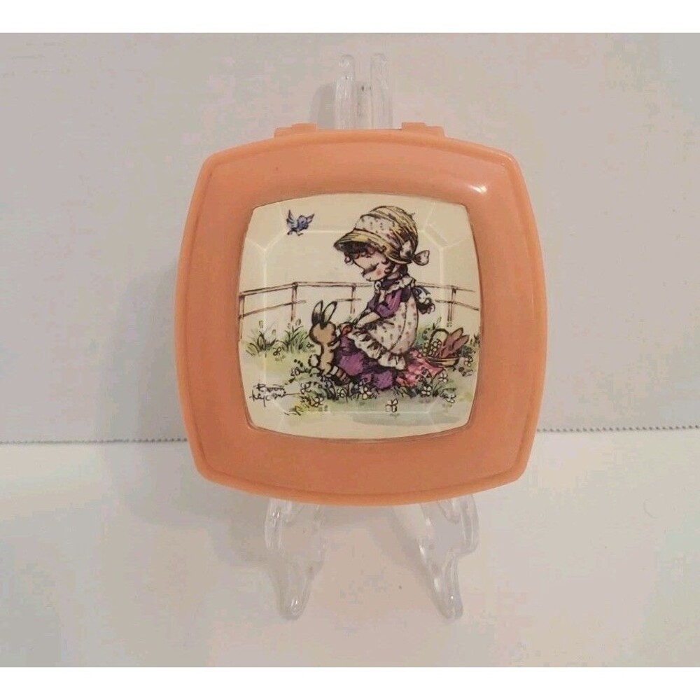 VTG RARE PINK Lucite SANYO Mirror Music Box Sound of Music JAPAN Signed Boon